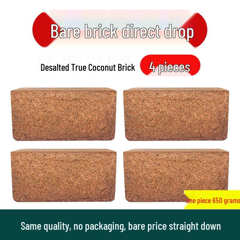 Orchid Nutrient Soil: Small Coconut Husk Bricks & Coarse Fiber for Phalaenopsis/Dendrobium Growing Medium