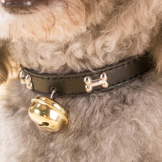 Ziemlich starke exquisite Haustier Hals Kreis Knochen Muster Katze Hund Glocke Halskette tägliche Kollokation