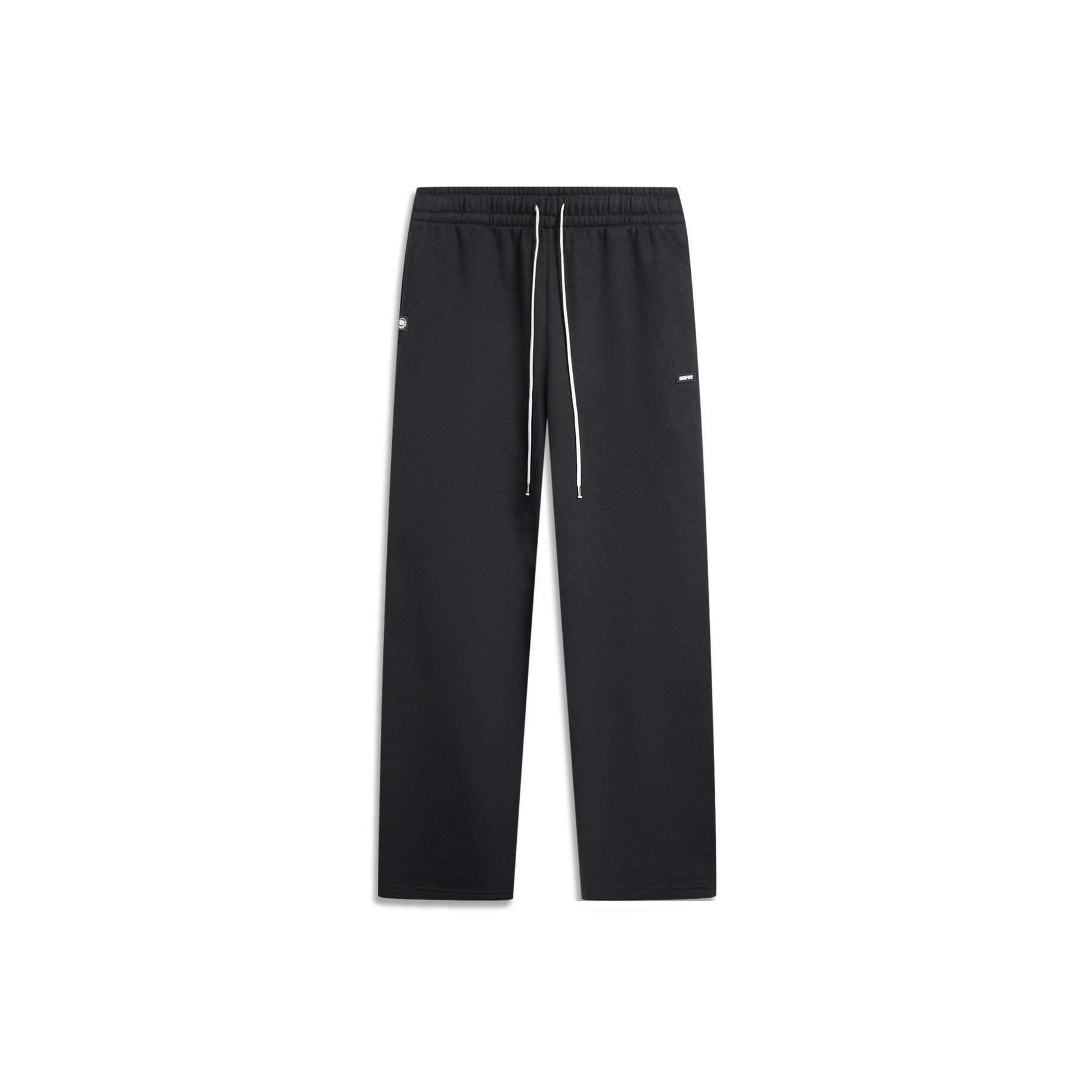 

Li Ning Bad5 Свободные С логотипом Буквенная вышивка Прямые вязаные спортивные брюки Мужские брюки AKLV781-4 S