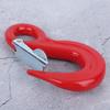 Red Alloy Steel Crane Hook 5000kg Load Capacity Safety Latch Hook  Industrial Rigging