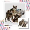 New Arrival 5D DIY Full Circle Diamond Painting "Wolf" Embroidery Cross Stitch Home Decor Gift