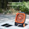Portable Solar USB Camping Fan with Large Capacity for Outdoor and Night Fishing