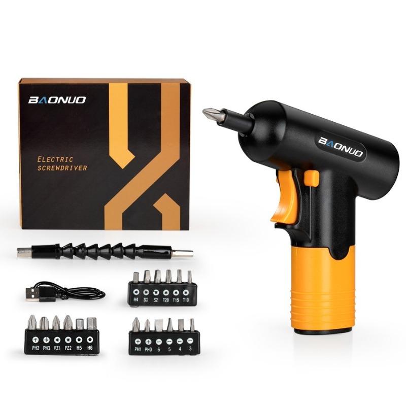 

USB Cordless Screwdriver Set Home & Office Repairs DIY Power Drill & Screwdriver Kit