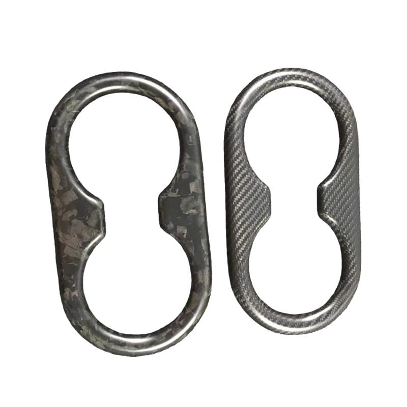 For Tesla Model 3 Y Car Cup Holder Frame Dry Carbon Fiber Trims Interior Accessories Modification Auto Parts