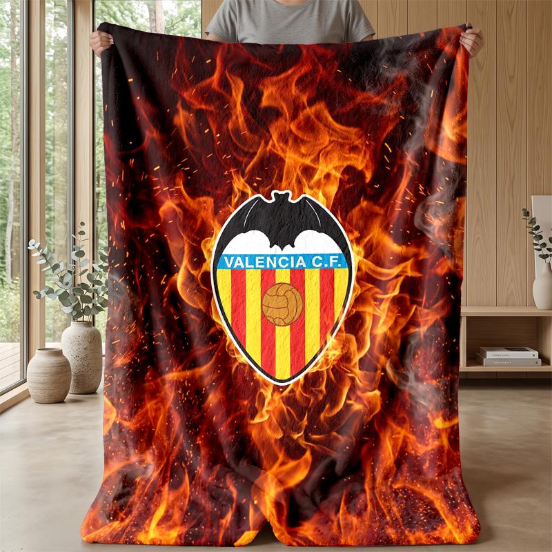Valencia FC Soft Flannel Fleece Blanket Lightweight Cozy Warm Throw Blanket For Sofa Bed Home Decor