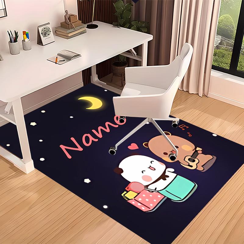 Custom Personalization Bubu and Dudu Print Area Rug - Soft, Washable Non-Slip Indoor Mat,Living Room,Home&Office Decorative Rug