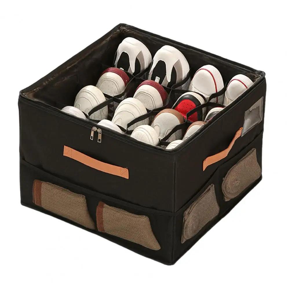 

1PC Shoe Box With Lid Household Storage Box Foldable Dustproof And Large Capacity Boot Storage Box Organizing Home Organization чёрный