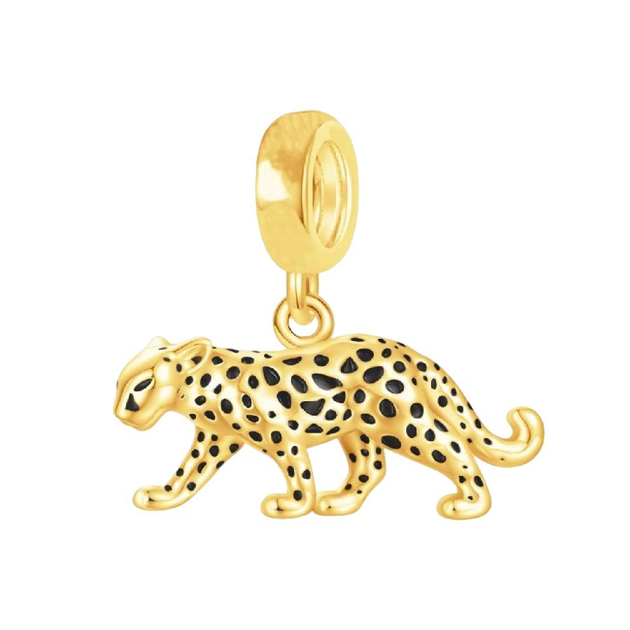 Sparking Gold Plated Charm Beads Dangle Original Snake Fit Copper Bracelet Necklace Beads For Diy Jewelry Women Gift