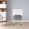 Adjustable Height Standing Desk, Portable Laptop Desk, Rolling Computer Stand with Book Stopper for Office, Living Room, Lounge