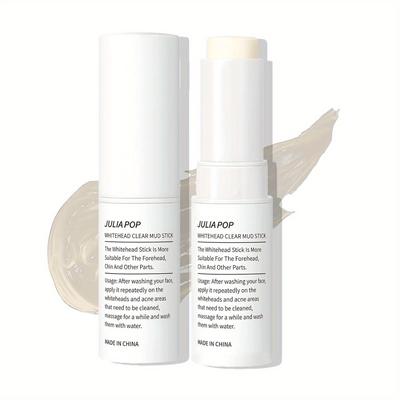 Whitehead Acne Cleaning Mud Stick, Deep Clean Clogged Pores, Exfoliate, Absorb Oil, Fine Pores, Moisturize, Gently Clean Whitehead Acne
