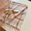 High Quality 100% Wool Scarf Men Female Fashion Classic Soft Cashmere Muffler Women Warm Thermal Shawl Outside Autumn Winter Men