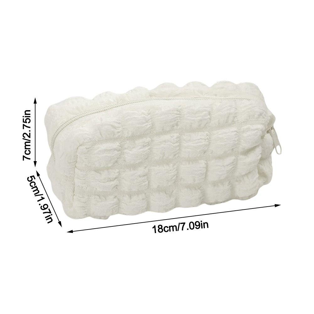 Soft Stationery Box Solid Color Pillow Bag Durable Cosmetic Bag for School Supplies