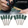 10Pcs Rubber Polishing Tool Buffing Wheel Head Jewelry Grinding Machine Accessory with Handle