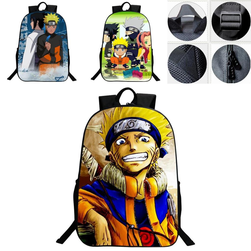 Stylische Naruto-Anime-Schultasche mit strapazierfähigem Design und verstellbaren Schultergurten