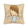 Angry Red Dress Nara Square Pillow Case Polyester Cushions for Sofa Yoshitomos Fashion Pillowcase