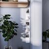 Corner Wall Shelf, 5-Tier, 120 cm High, Zigzag Shape, White Wood