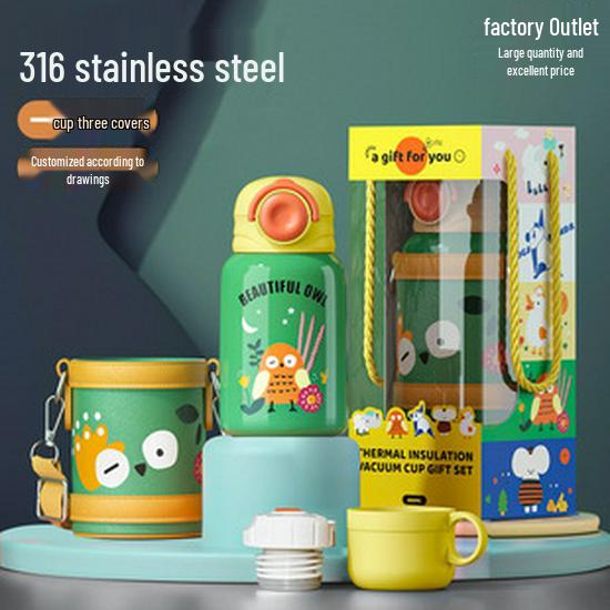 316 Edelstahl Isolierter Doppelnutzungs-Trinkbecher - Große Kapazität Tragbarer Kessel für Studenten