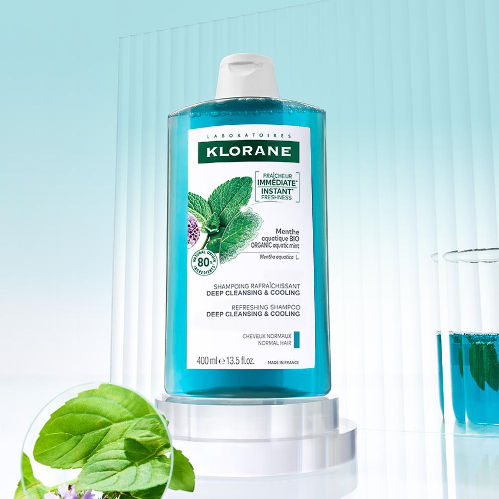 KLORANE Aqua Mint Deep Cleansing Cooling Shampoo 400ml Bonobono Planning/Single Item