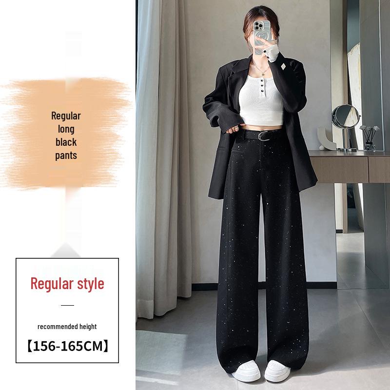 Autumn/Winter 2026 Women s Sequin Scimitar High Waist Wide Leg Off-White Pants XL