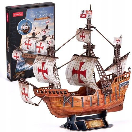 Cubic fun puzzle 3d żaglowiec santa maria 204 elementy t4038h