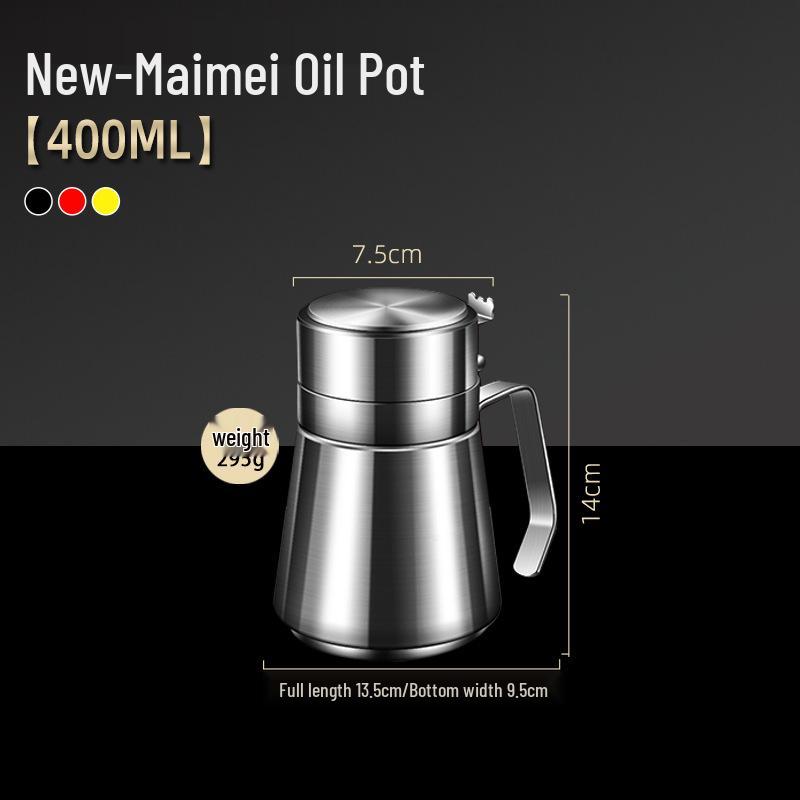 European Anti-Leak Stainless Steel Oil Pot - Non-Drip Soy Sauce & Vinegar Bottle for Kitchen