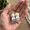 Funny Fidget Clicker Plastic Finger Button Keychain Creative Mini Keyboard Pendant  Office Toy