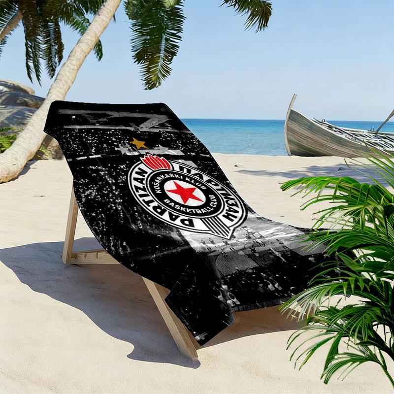 Partizan Poster Druck Strandtuch, Großes Weiches Schnelltrocknendes Handtuch für Strand Camping Schwimmen
