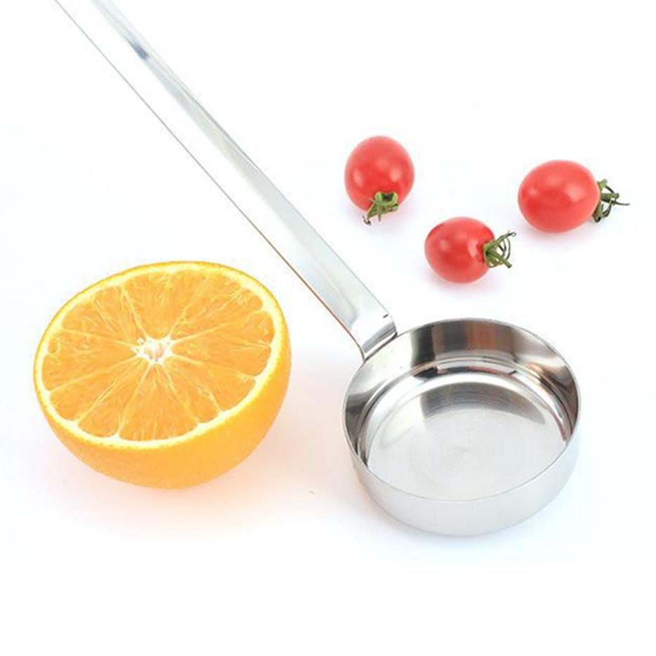 Long Metal Pizza Sauce Spoon with Handle Baking Measuring Scoop Kitchen Ladle for Serving Spread Cream Tomato Cups