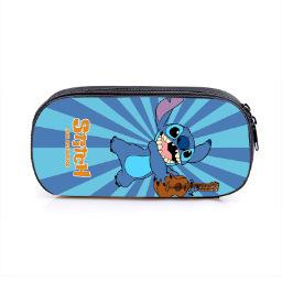 New Stitch Stitch Single-Layer Student Pencil Case Square Large-Capacity Polyester Stationery Box Printable Picture