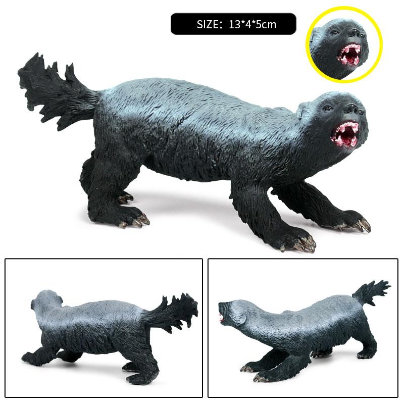 Oenux Symulacja Nowe Figurki Dzikich Zwierząt Borsuk Miodojad Mellivora Capensis Model Figurki Akcji Edukacyjny Prezent Zabawka dla Dzieci