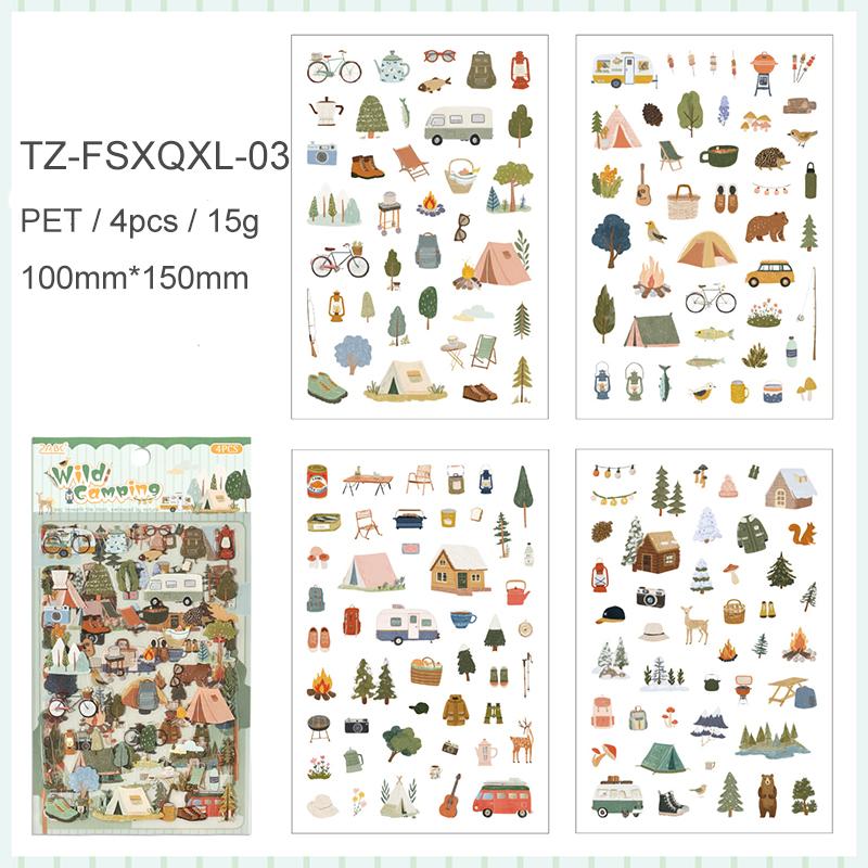A Fleeting Pleasure Series Cute Life Landscape PET Sticker Creative DIY Journal Material Collage Scrapbooking Stationery