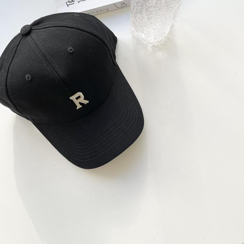R Letter Baseball Cap Children Spring and Autumn Thin Niche Street Card Sunshade Sunscreen Couple Cap