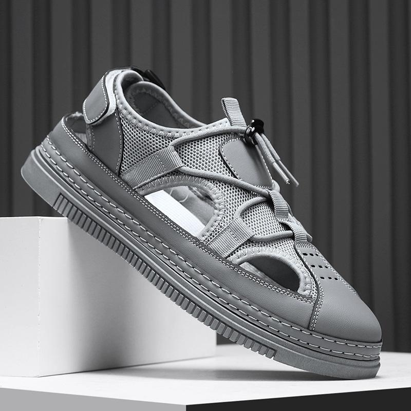 

Hollow men s shoes summer 2024 new breathable mesh board shoes student casual driving shoes men s bag head trendy shoes 44