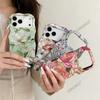 French Retro Flower Phone Case iPhone11pm Wave Film Case Apple 11promax Glossy Protective Case