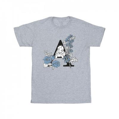 Girls Alice In Wonderland Letter A Cotton T-Shirt