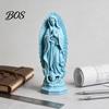 Decorative Religious Sculpture Virgin Mary Statue, Resin Sculpture, Blessed Holy Catholic Statue Mother Figurine for Home Desk Decor Faith Symbol
