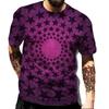Men's Square Color Tie-Dye T-Shirt, Street Style, Casual, Fashionable, Breathable, Sporty