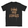 No Kings Anti-Establishment Grunge T-Shirt Herren Baumwolle Vintage T-Shirts Rundhals T-Shirt Kurzarm Kleidung Übergröße