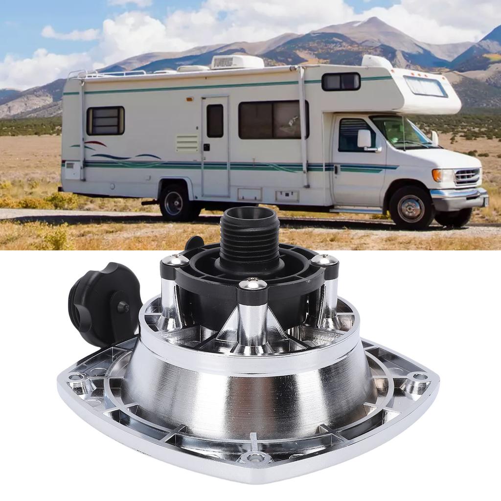RV City Water Fill Inlet Plated Silver Water Fill Inlet with Check Valve Filter Net Replacement for Marine Trailer Motorhome