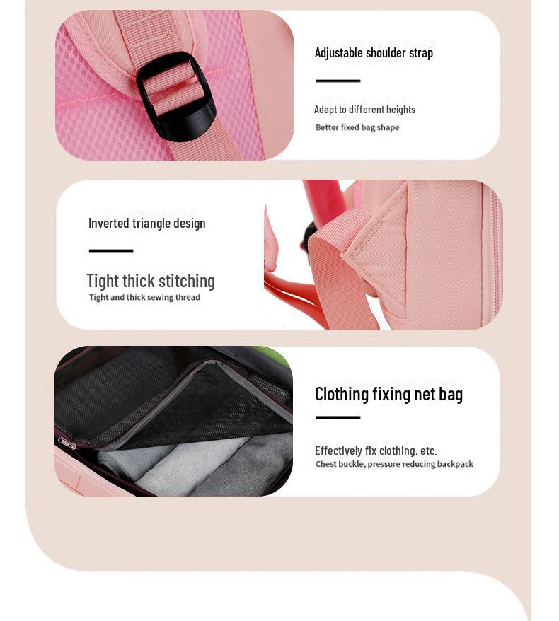 Expandable Backpack with Wet/Dry Separation for Business Trips and Outdoor Commutes