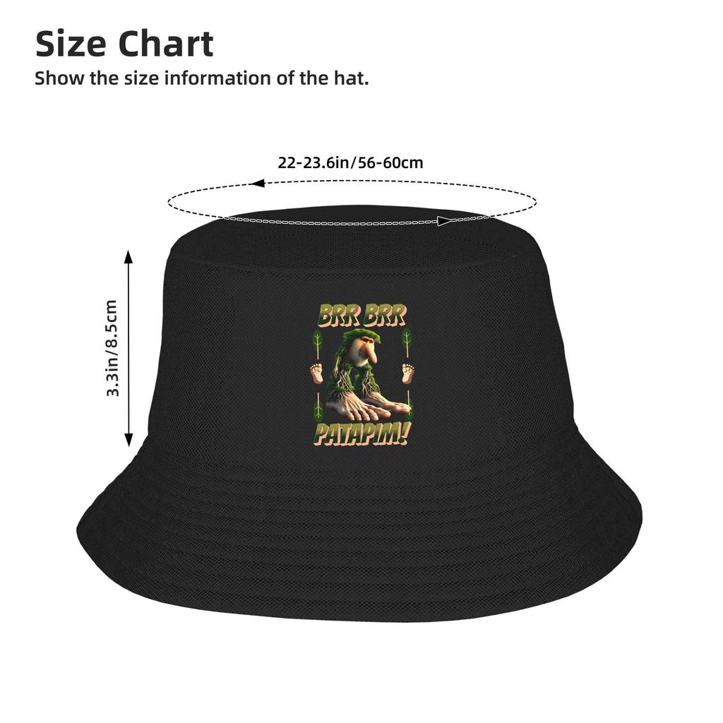 Unisex Bucket Hats Brainrot Brr Brr Patapim Beach Hatwear Camping Fishing Fisherman Caps Italian Meme Session Hat Dropshipping