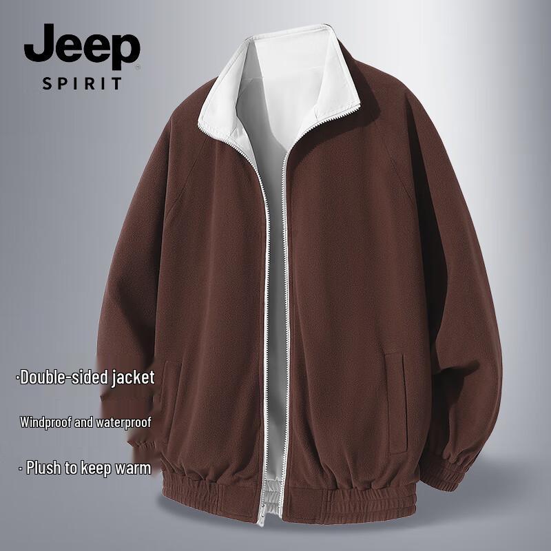 

Мужская зимняя флисовая куртка JEEP SPIRIT для активного отдыха со стоячим воротником 3XL