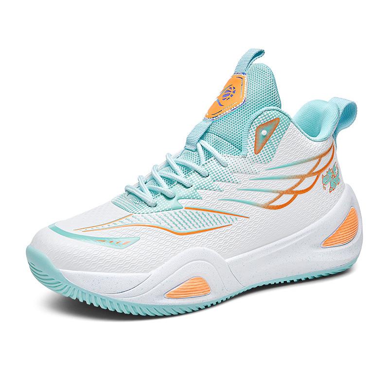 Paar Basketballschuhe Bequem Atmungsaktiv Mode Sportschuhe Jugend Tatsächlicher Kampf Basketballschuhe Dämpfung Rückprall