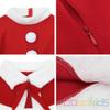 Cloudkids Christmas Santa Cosplay Haunted School Cultural Carnivals Girls' Costume, Dress, House, Transformation, Events, Festivals, Festivals, (Red,