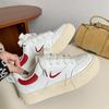 Spring New White Shoes Women's Preppy Style Flat Low-Top Korean Style Leather Canvas Shoes Hong Kong Style Sports Women's Shoes
