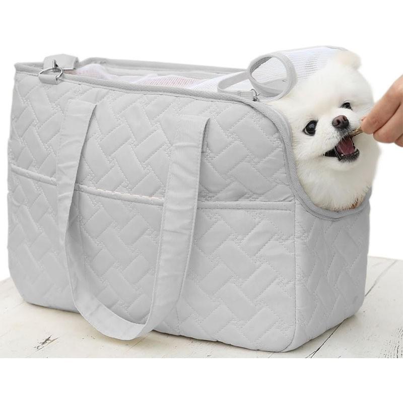 Portable Pet Carrier Bag Cats Small Dogs - Adjustable Shoulder Strap Breathable Mesh Travel-Friendly Outdoor Use