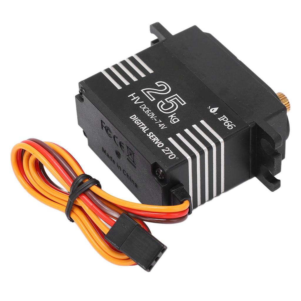 HOBBYFANS 25kg Stainless Steel Gear High Torque Servo Waterproof Digital Servo for 1:8 1:10 RC Car Boat Robot