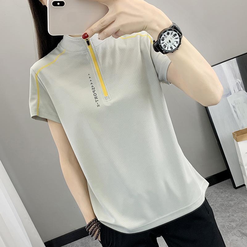 

Женская футболка с коротким рукавом для лета, быстросохнущая, для бега и спорта, облегающего кроя, тонкая, эластичная, дышащая M