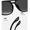Men Double Bridge Polarized Sunglasses Large Rounded Square Lens UV Protection Outdoor Sport Driving Fishing Cycling Sun Glasses