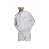 Adidas Letter Logo Print Stand Collar Long Sleeve Jacket Men Jacket White HN7127
